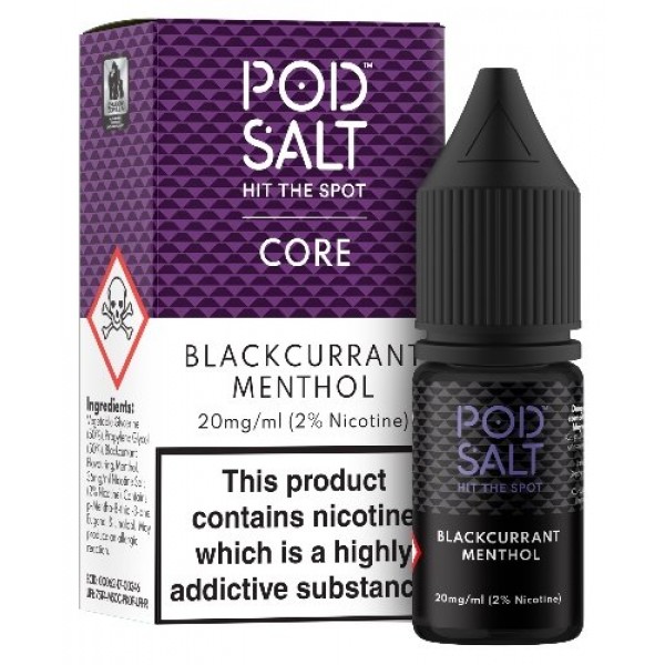 Blackcurrant Menthol Nicotine Salt E-Liquid - Pod Salt 10ml