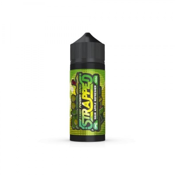 Strapped E Liquid Sour Apple Refresher 100ml Shortfill