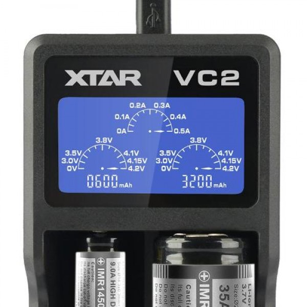 XTAR VC2 – 2 Bay Charger